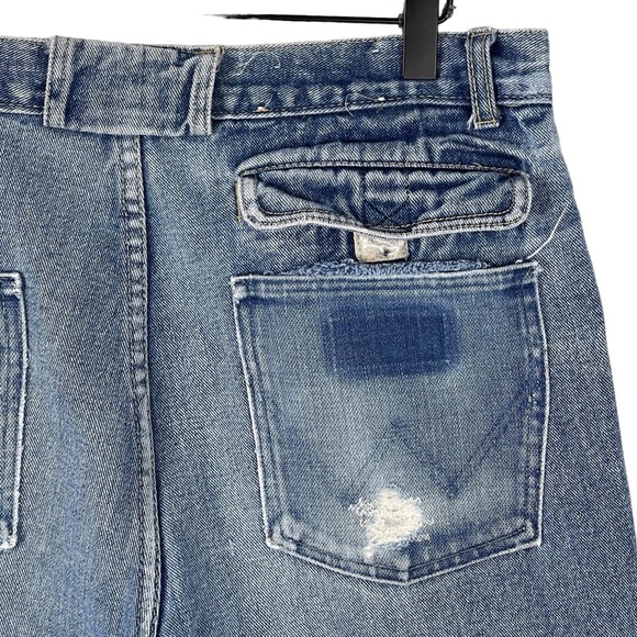 1980s Vintage Rigoletto Cargo Jeans Womens 30 High Rise Straight Utility Ankle - Picture 8 of 10